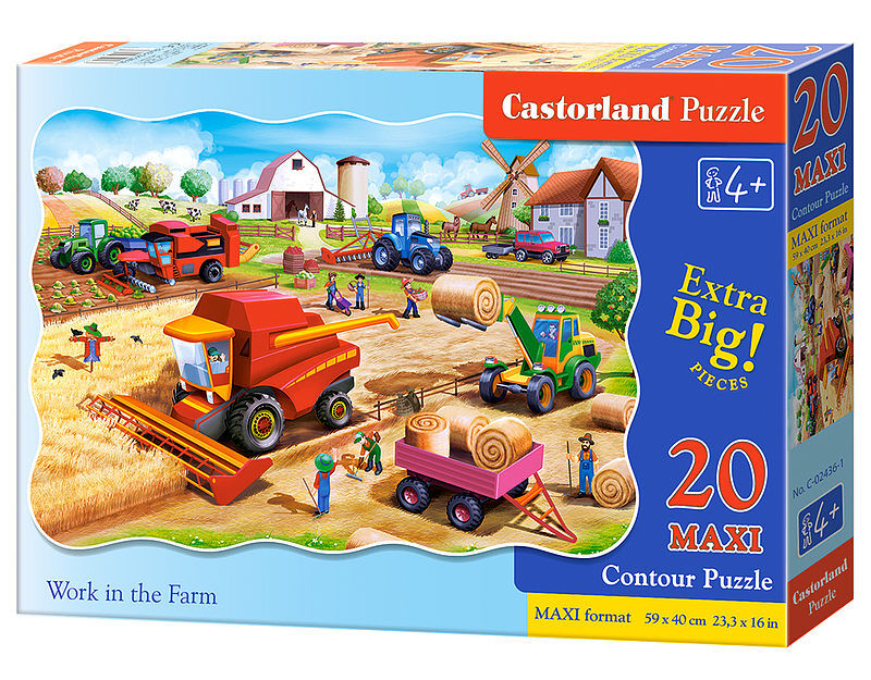 Puzzle 20 maxi konturowe praca na farmie