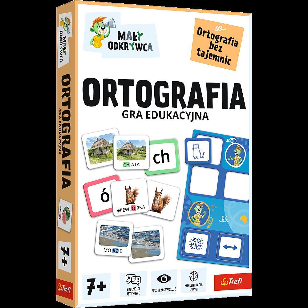 Gra Ortografia Mały odkrywca rodzina treflików 02803