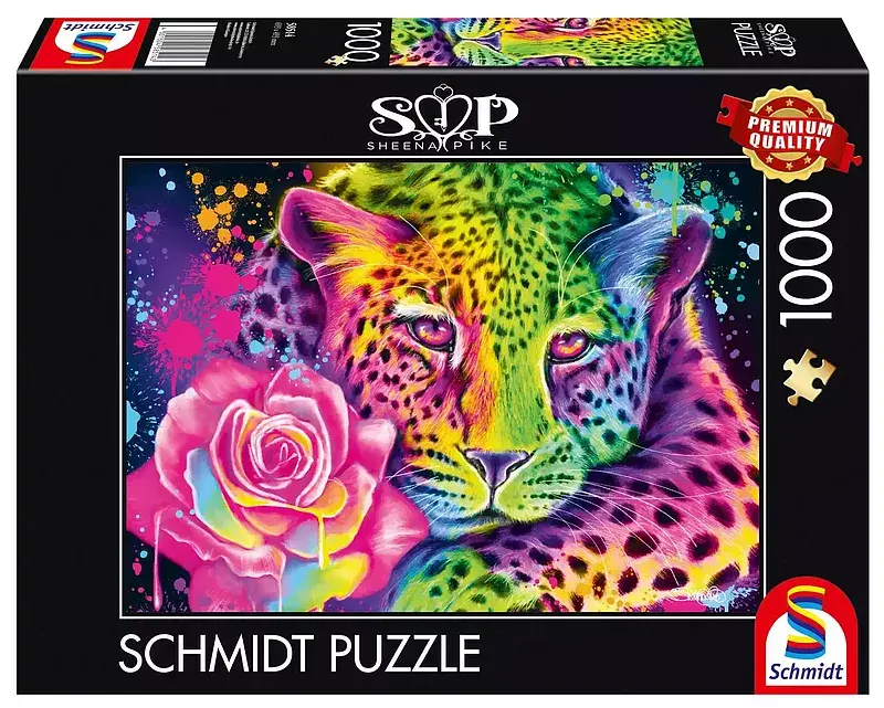 Puzzle 1000 pq sheena pike kolorowy lampart 112322