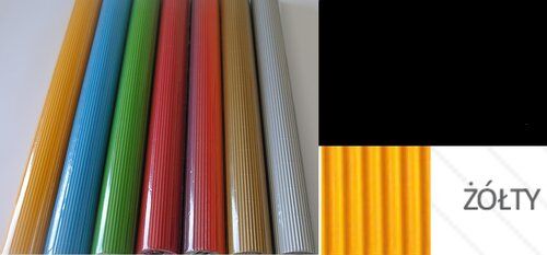 Tektura falista „E” rolka 50cm x 70cm kolor żółty