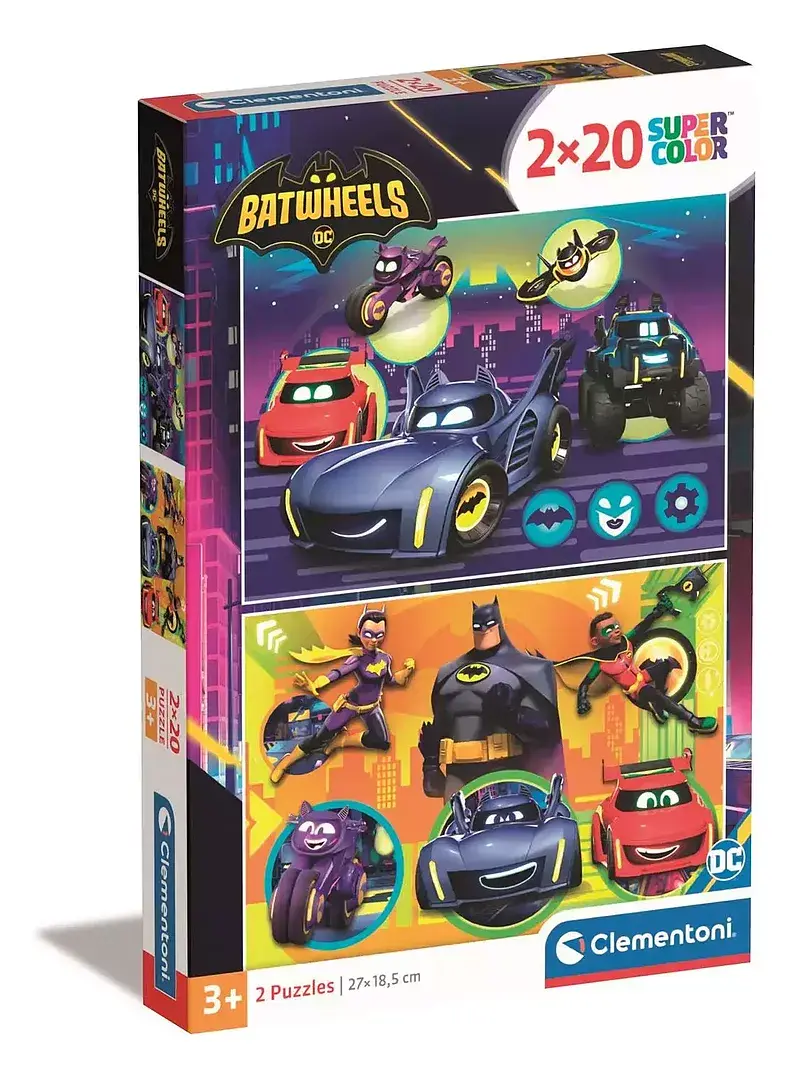 Puzzle 2 x 20 super kolor batwheels 24806