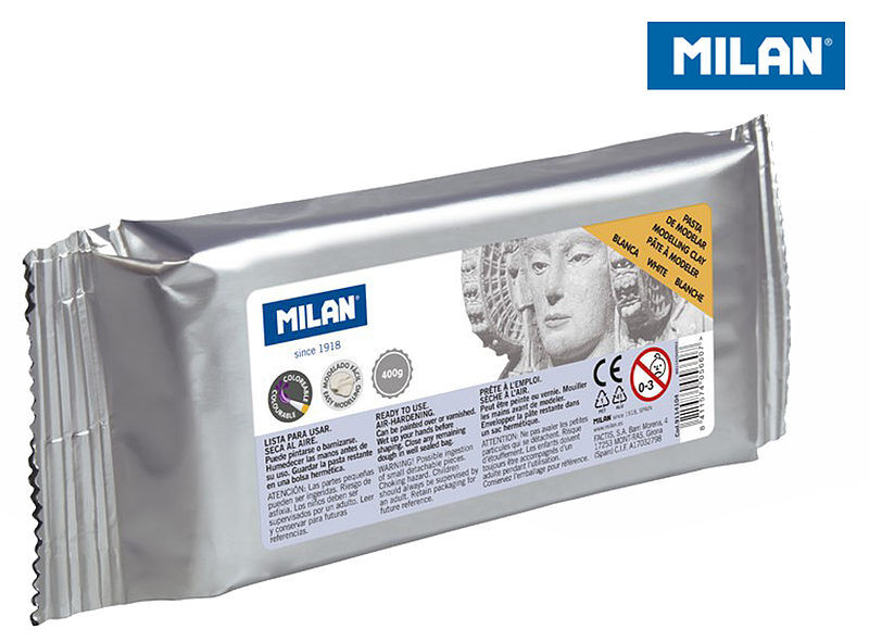 Glina do modelowania milan biała air-dry 400 g