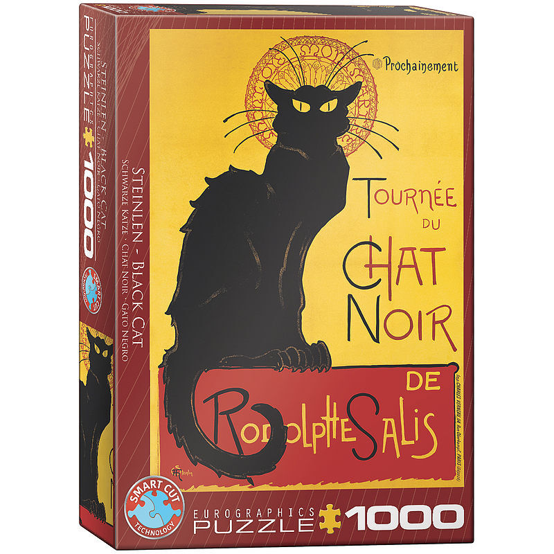 Puzzle 1000 czarny kot, t. A. Steinlen 6000-1399