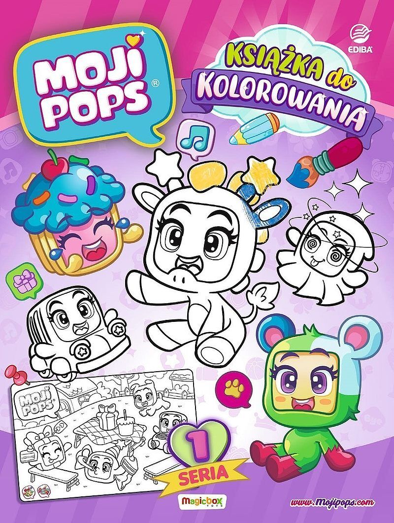 MojiPops. Książka do kolorowania. Seria 1