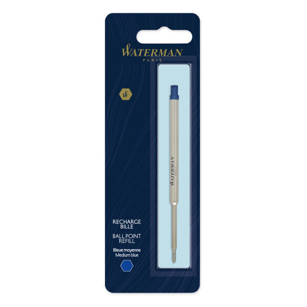 Wkład do długopisu Waterman standard niebieski (M) 1 sztuka na blistrze S0944490