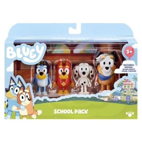 Bluey Figurki 4-Pak Szkolna Paczka