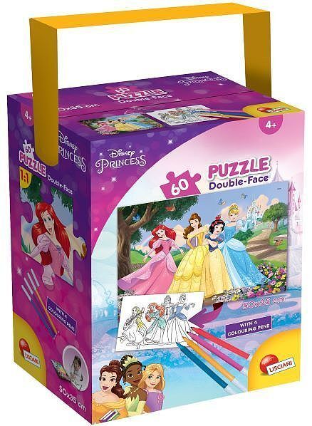 Puzzle mini w tubie 60 elementów Księżniczki