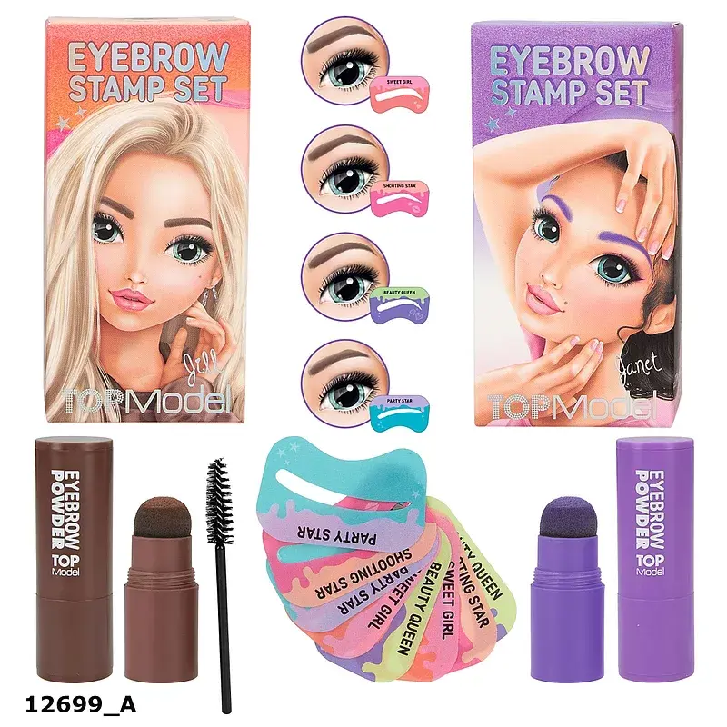 Zestaw do brwi top model 2 wzory beauty&me 12699a