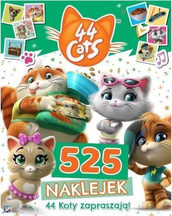 44 Koty zapraszają!  525 naklejek. 44 koty