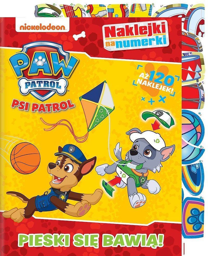 Psi Patrol. Naklejki na numerki cz. 3 Pieski się bawią