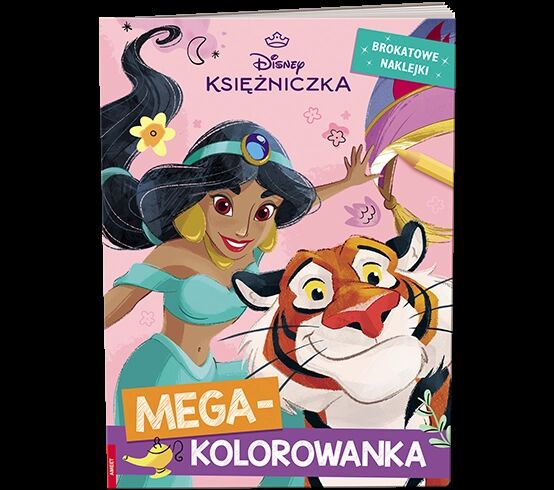 Disney księżniczka mega kolorowanka brokatowe naklejki KOLB-9103