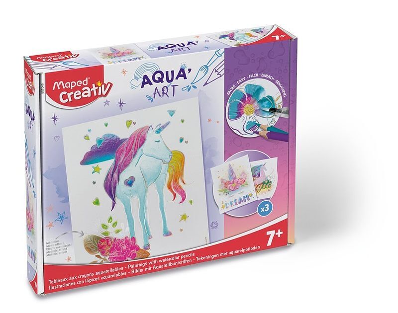 Aqua art obrazy akwarelowe motyw jednorożec creativ