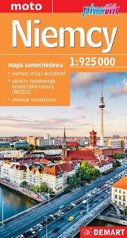 Niemcy. Mapa samochodowa Plastik w skali 1:925 000