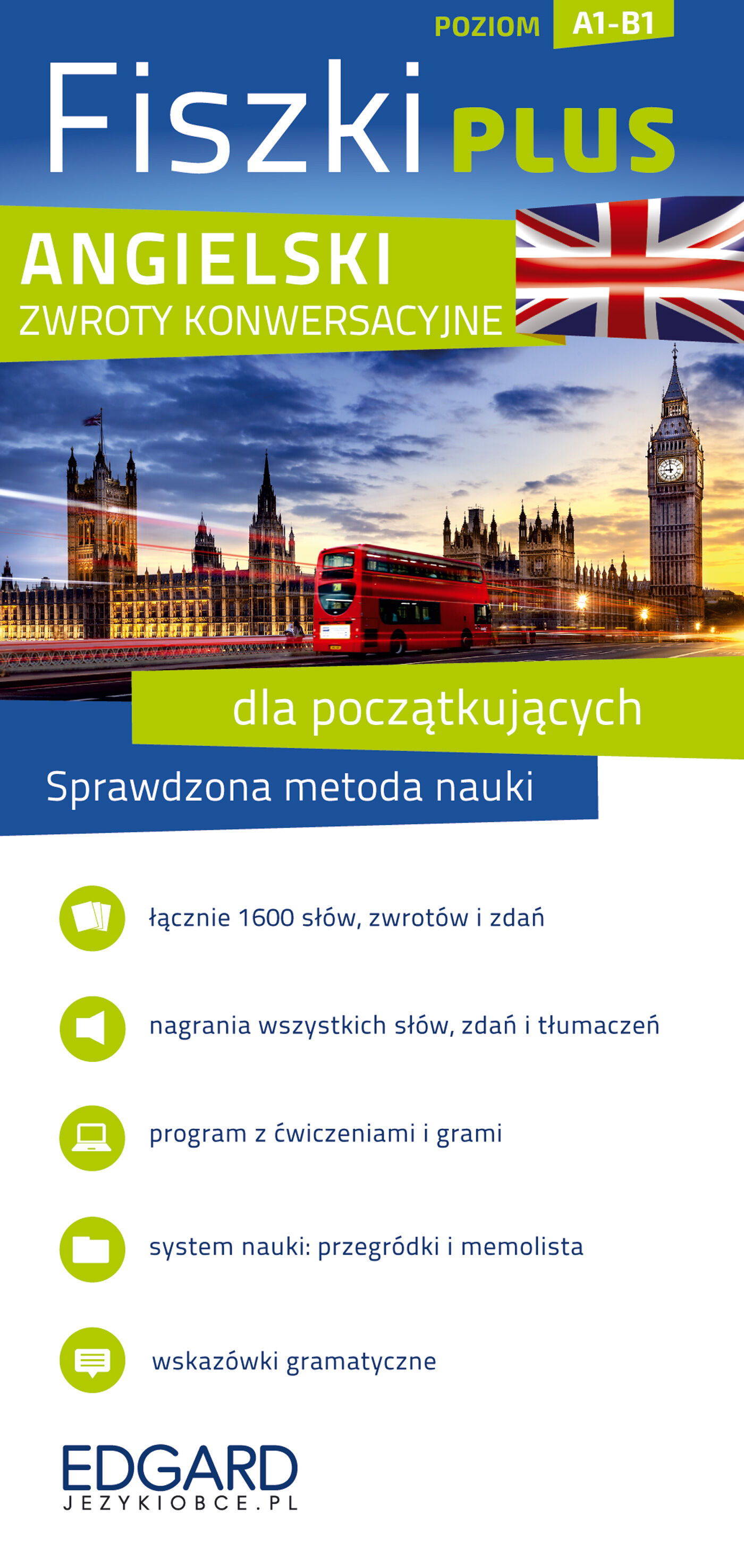 Angielski Fiszki PLUS Zwroty konwersacyjne dla początkujących