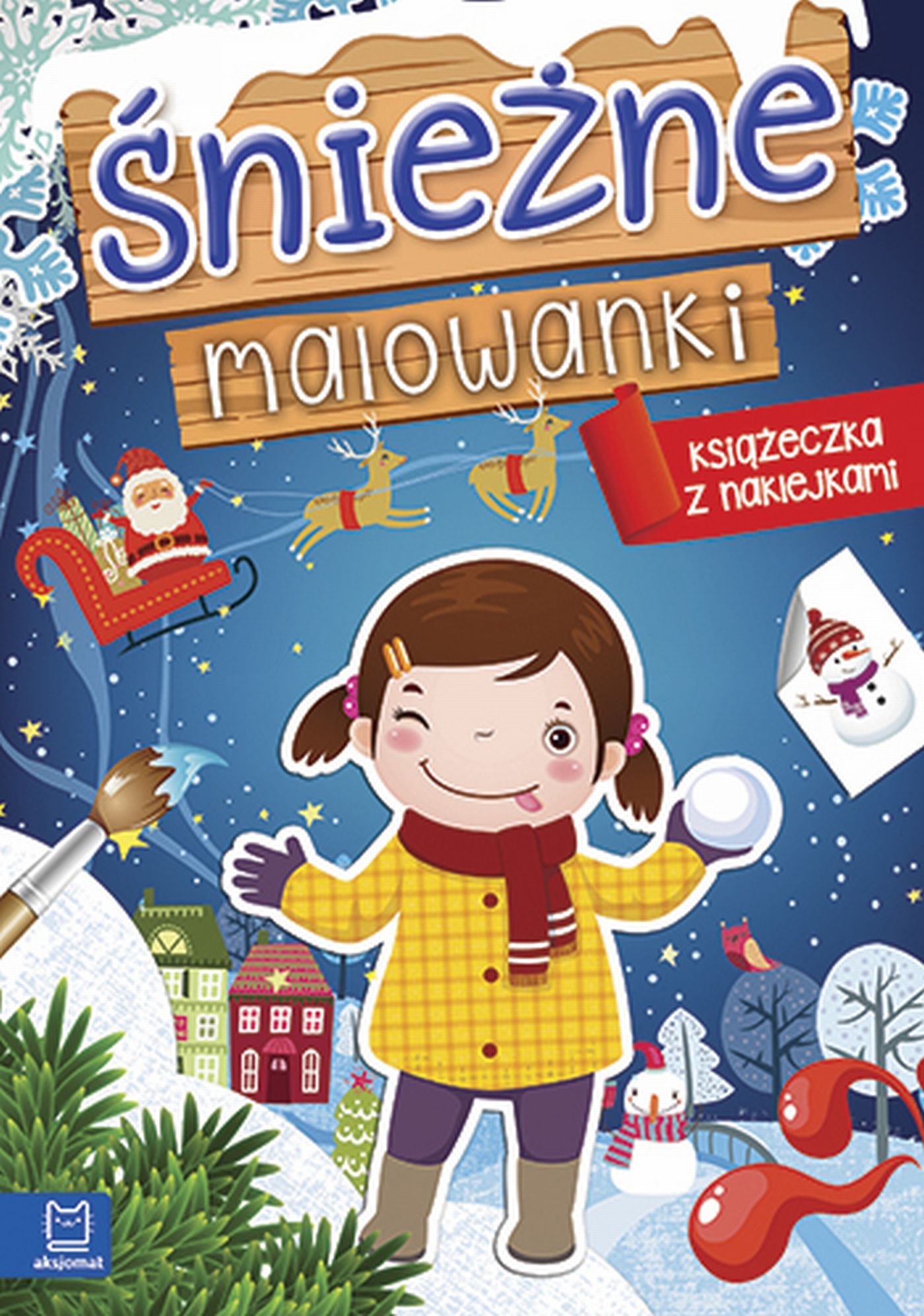 Śnieżne malowanki. Książeczka z naklejkami