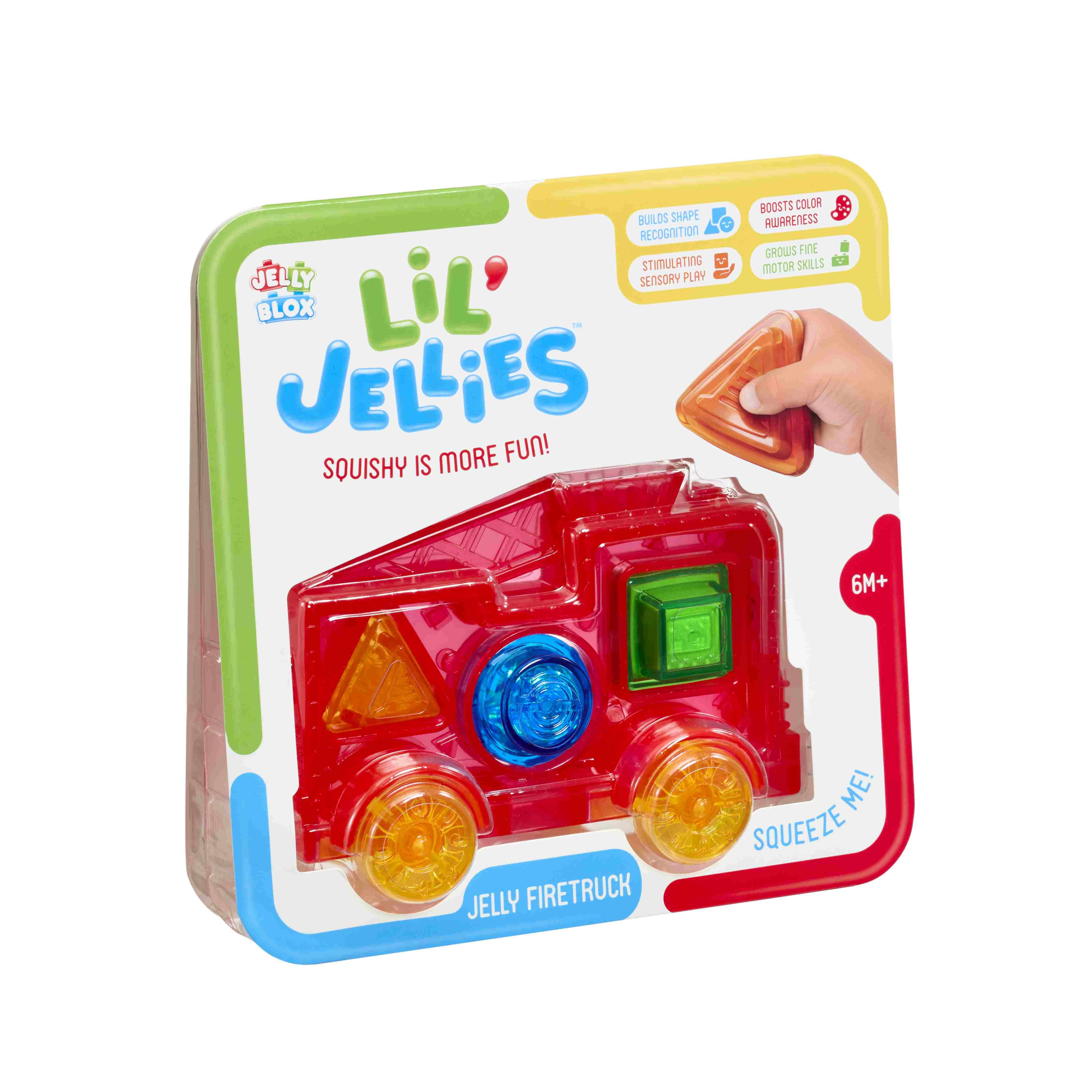 Lil Jellies Jelly Fire Truck Miękki Wóz Strażacki sorter