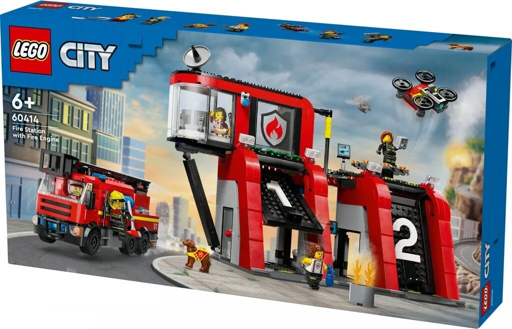 LEGO City Remiza strażacka z wozem strażackim 60414