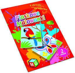 Piaskowe malowanki motyl i papuga