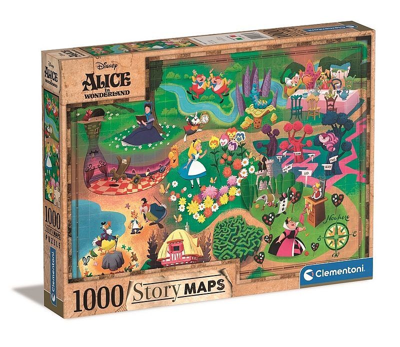 Puzzle 1000 story maps alicja w krainie czarów 39667