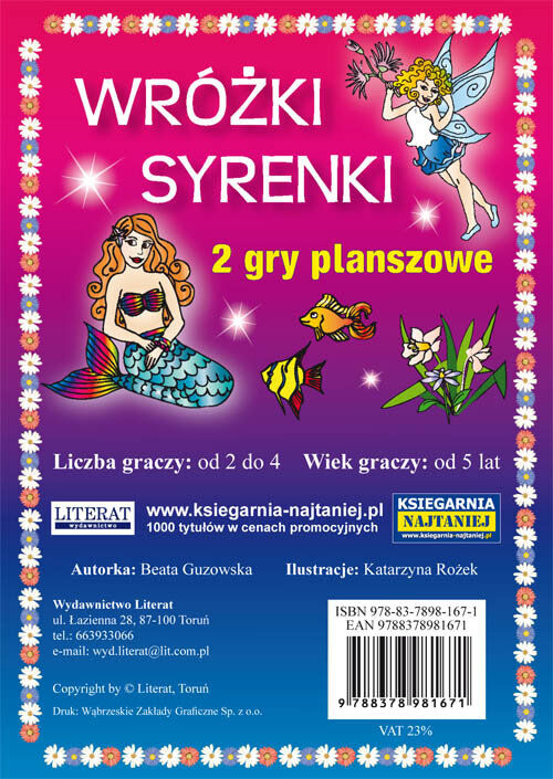Wróżki. Syrenki. 2 gry planszowe
