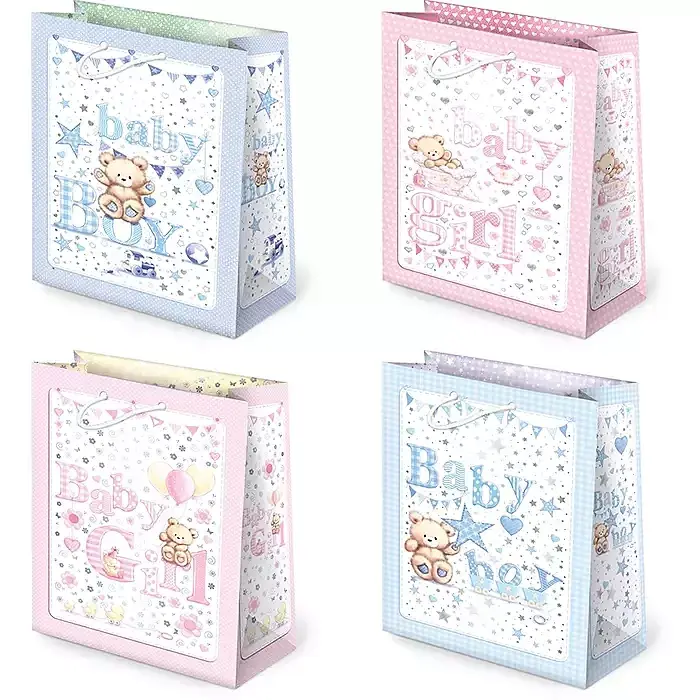 Torebki ozdobne xl-68 baby boy baby girl 10 sztuk