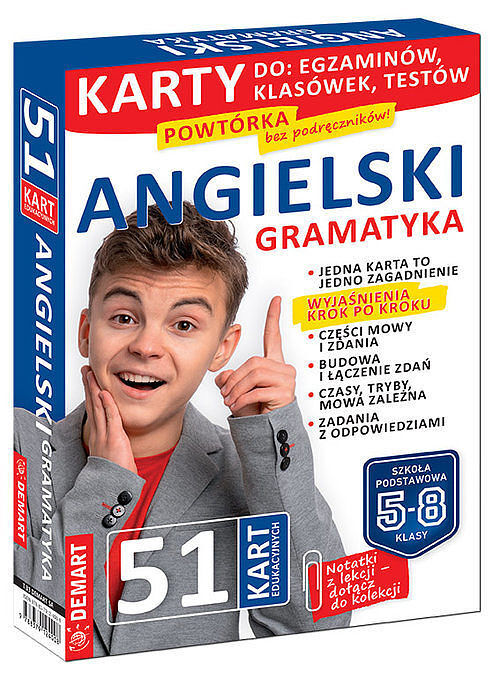 Język angielski Gramatyka Karty edukacyjne