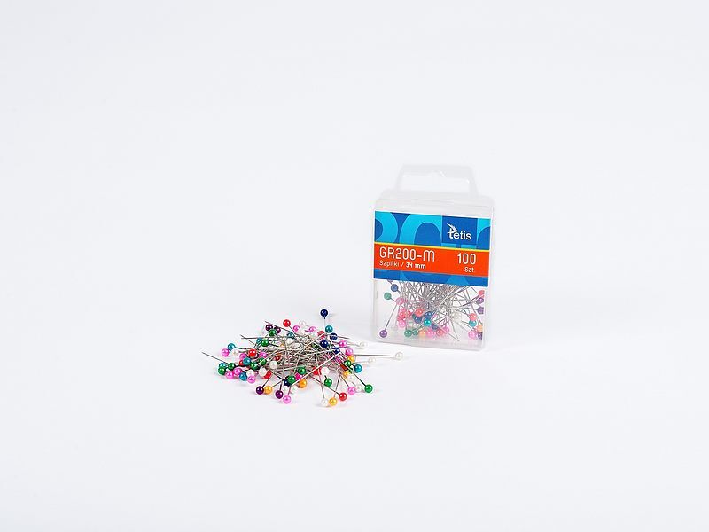 Szpilki tetis kolor mix 34 mm 100 sztuk