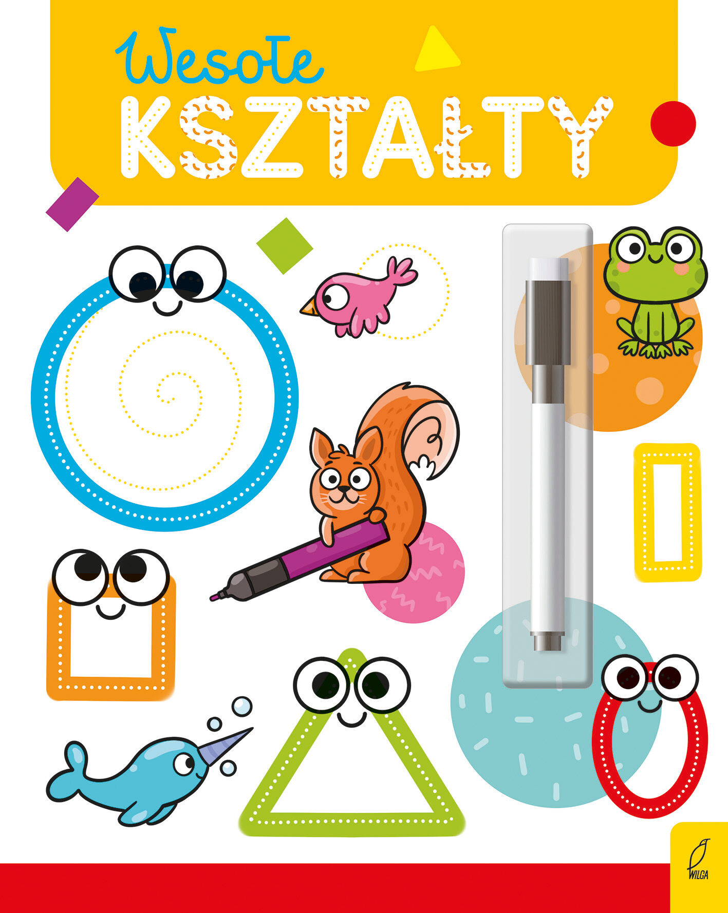 Wesoła nauka. Wesołe kształty. Flamaster suchościeralny