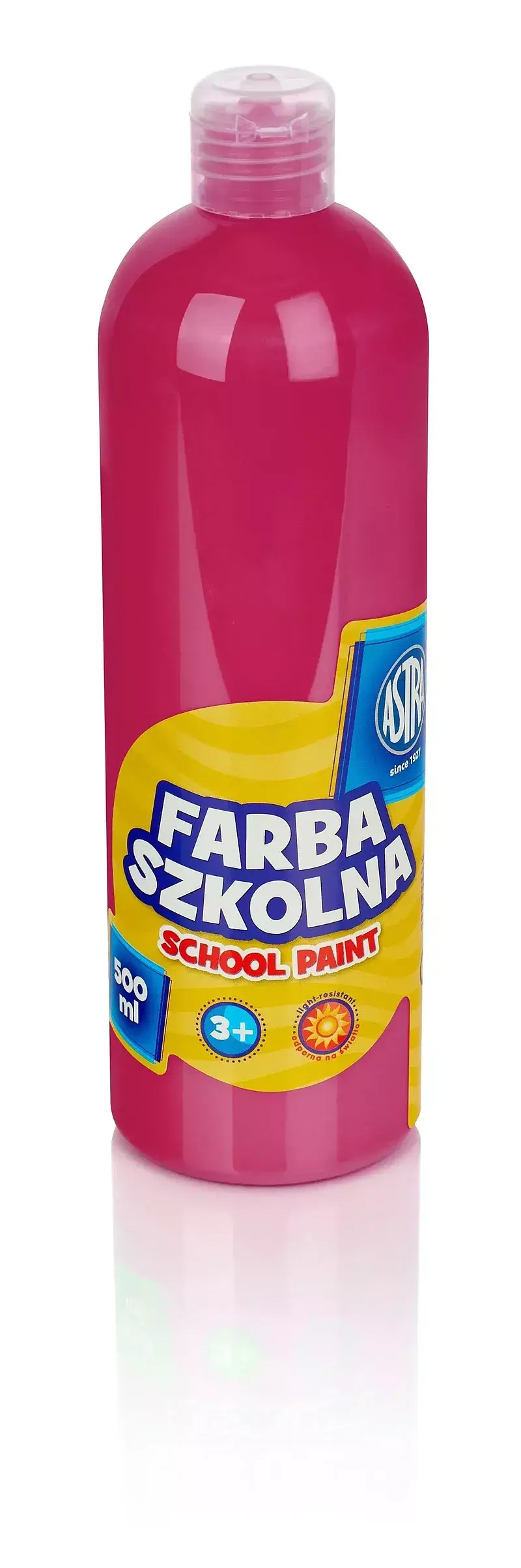 Farba szkolna astra 500 ml różowa