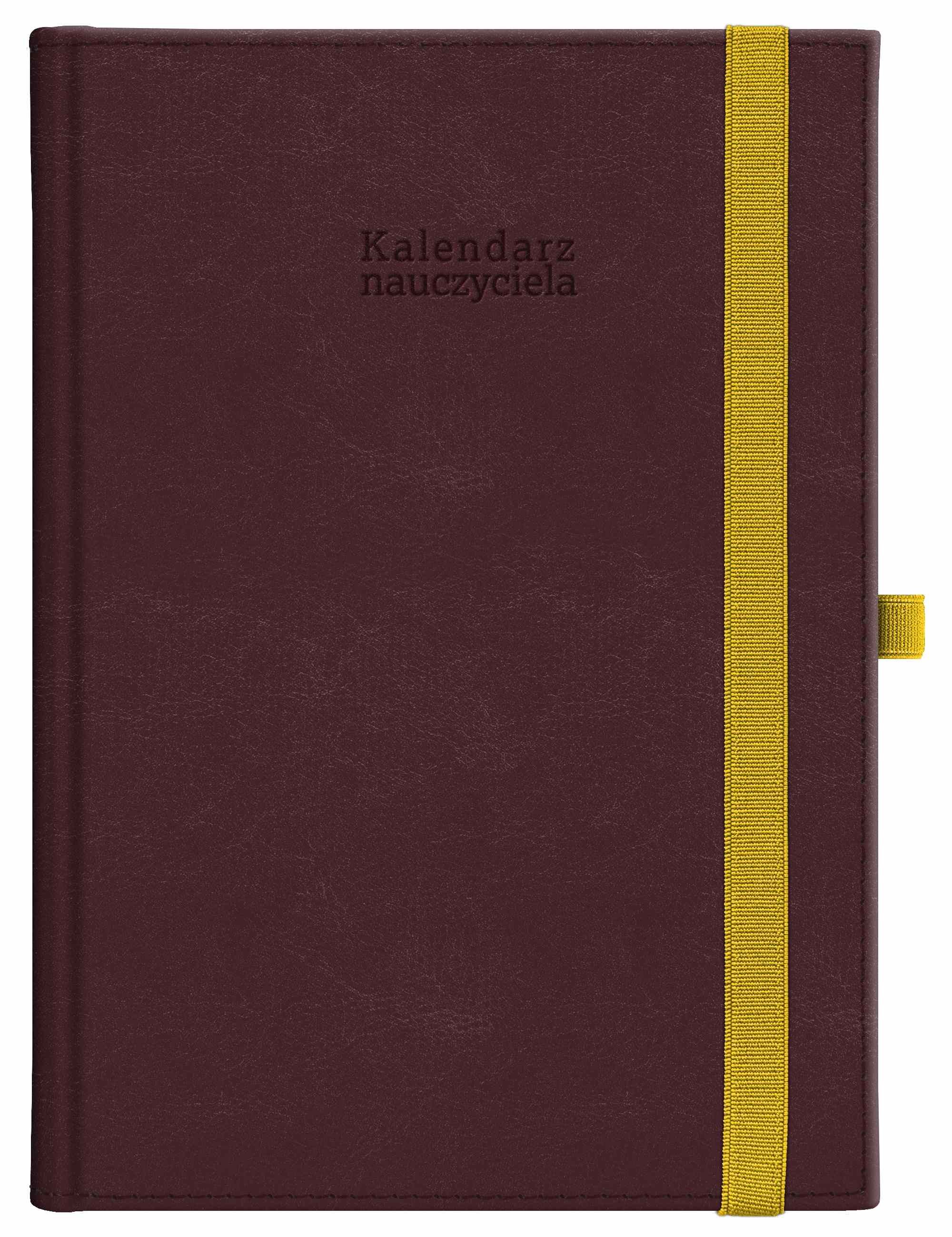 Kalendarz nauczyciela 2026/2027 A5T Nebraska z gumką czekolada