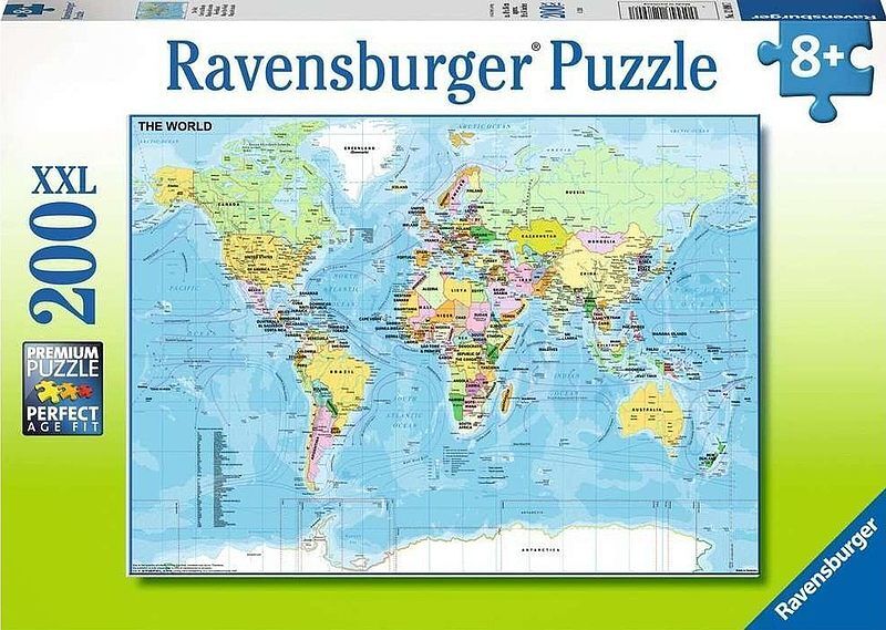 Puzzle 2d 200 mapa świata xxl 12890