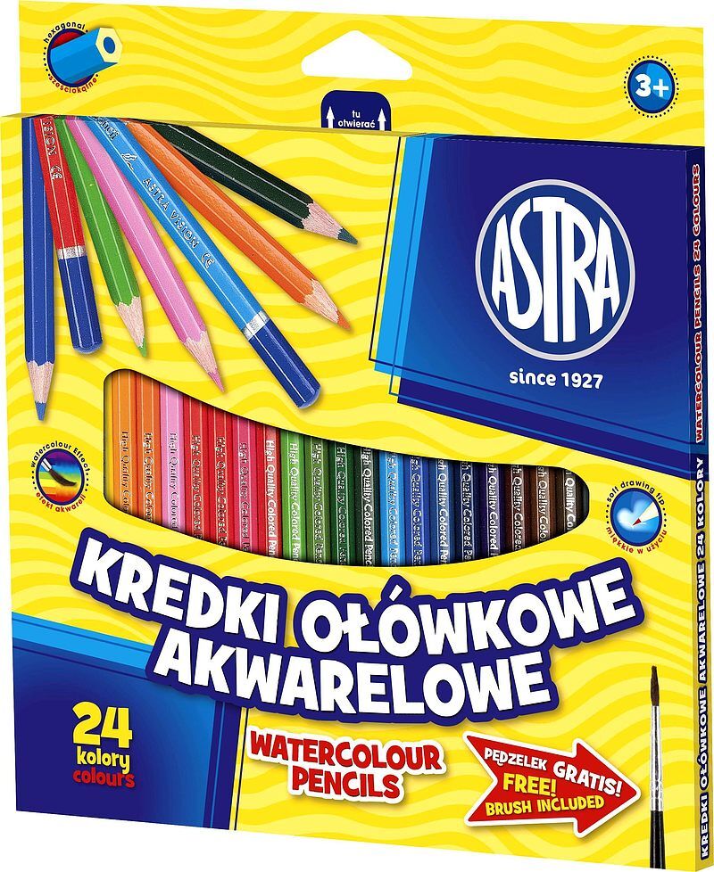Kredki ołówkowe akwarelowe 24 kolory