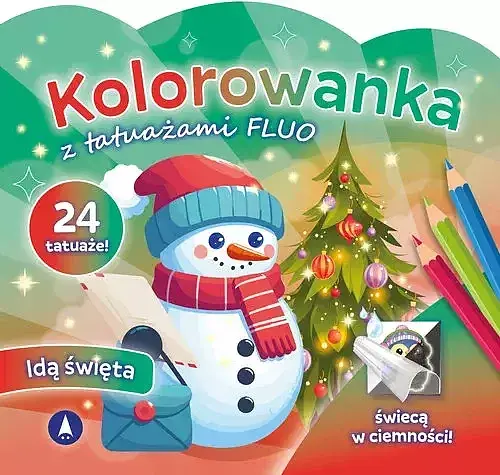 Kolorowanka z tatuażami FLUO Idą święta