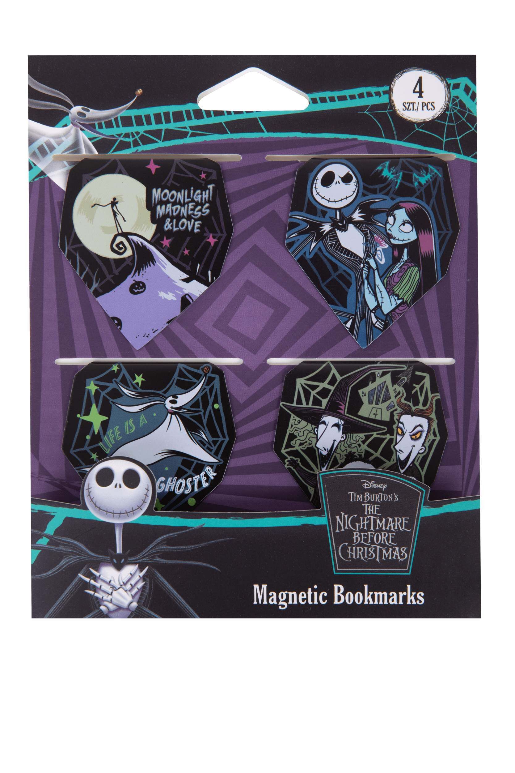 Zakładki magnetyczne Disney Burton's Nightmare 4szt. wzór 3
