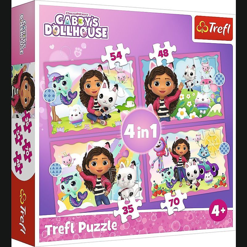 Puzzle 4w1 Przygody Gabi