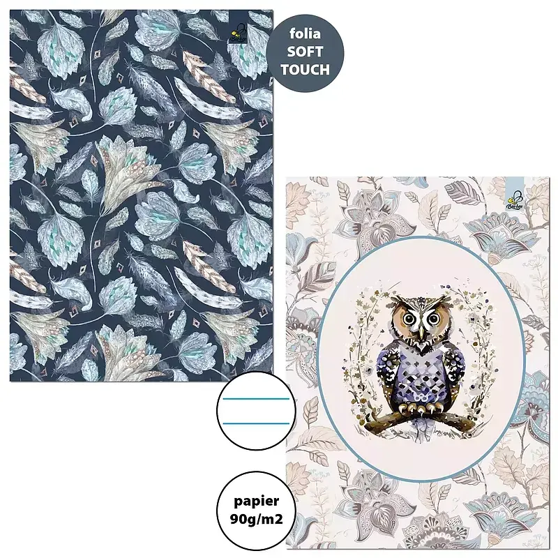 Paczka zeszyt a4 32k. Linia animal boho mix pakiet 5 sztuk