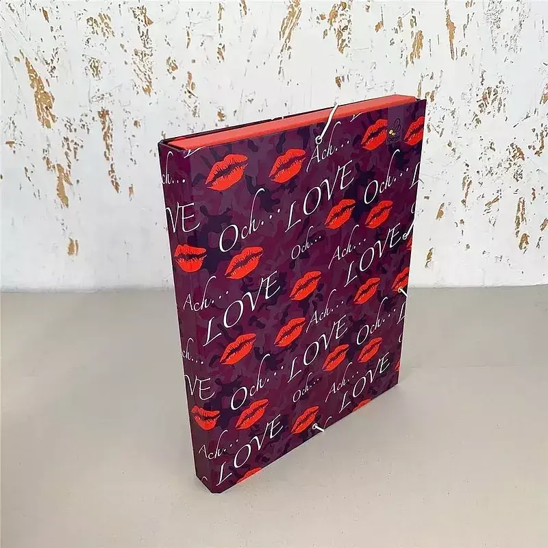 Teczka box a4 na gumkę moderno love