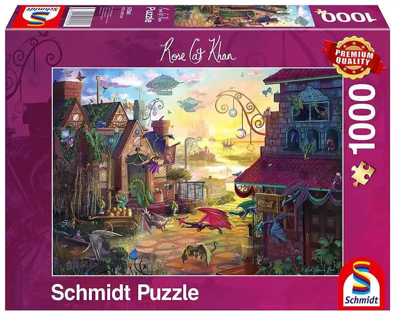 Puzzle 1000 pq rose cat khan smocza poczta 111726