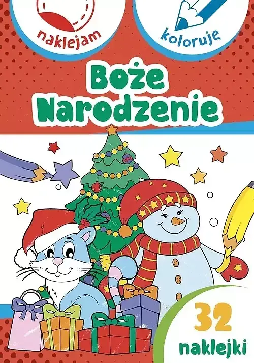 Boże Narodzenie. Naklejam i koloruję