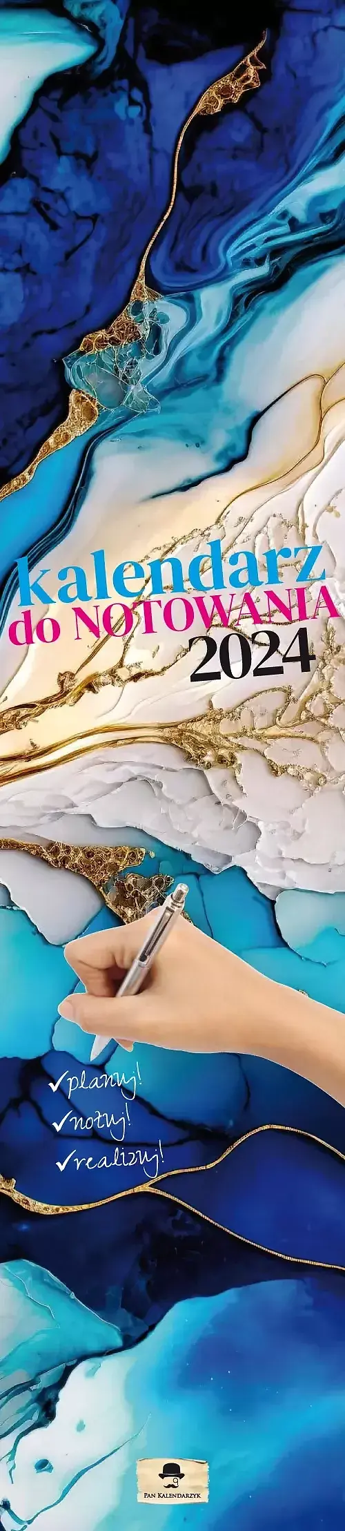 Kalendarz 2024 paskowy wąski do notowania kpw-v. 1
