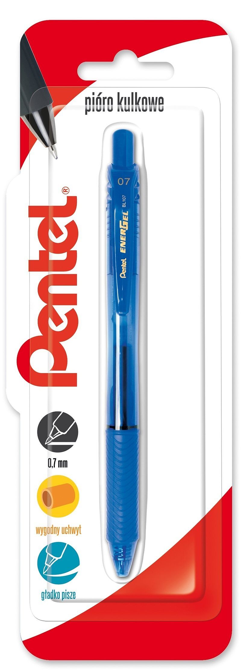 Pióro kulkowe 0,7 mm energel bl107 niebieski 1 szt