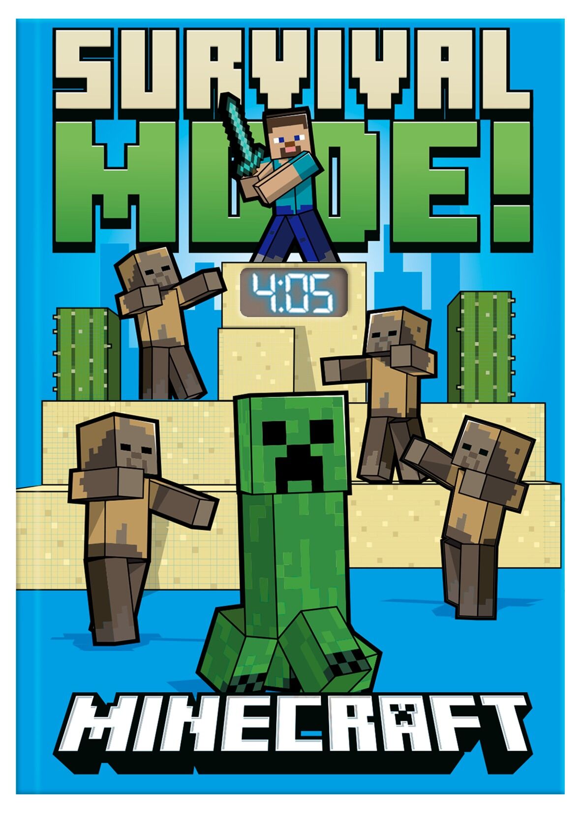 Notatnik z zegarkiem LCD Minecraft MIN4331