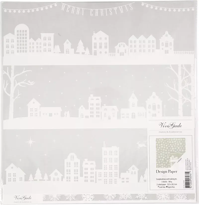 Papier ozdobny christmas 30,5x30,5cm 180g 3 arkusze edycja limitowana