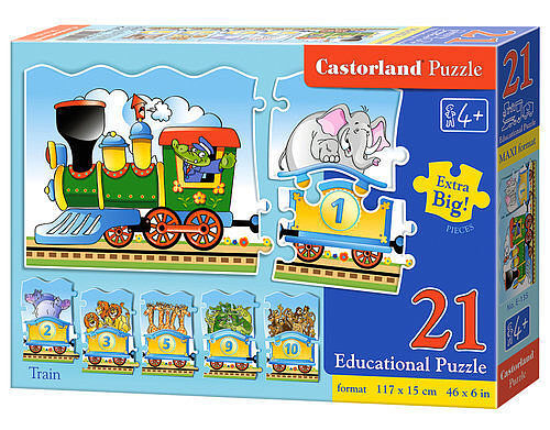 Puzzle 21 maxi pociąg i cyferki