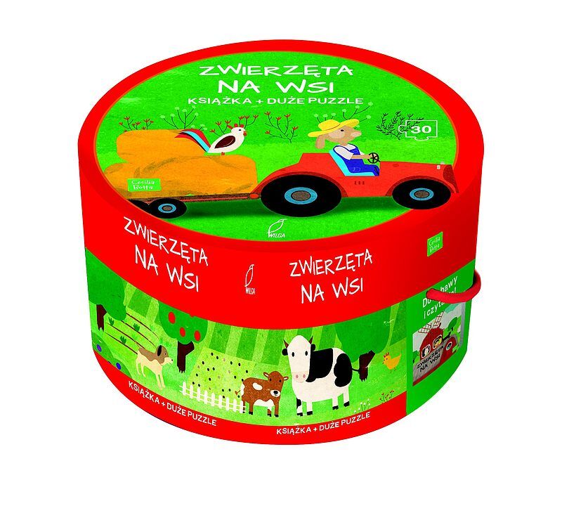 Na okrągło. Na wsi. Duże puzzle + książka