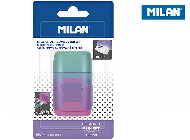 Temperówko - gumka milan compact sunset zielono - fioletowo - różowa 1 szt. Na blistrze