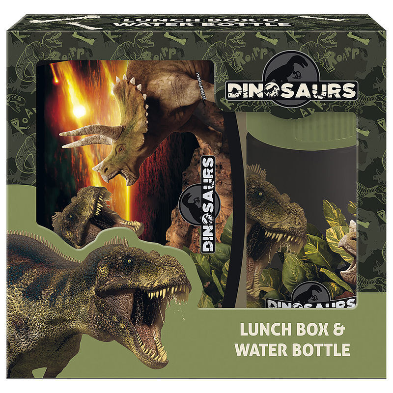 Zestaw śniadaniówka+ bidon 330ml dinozaur 18