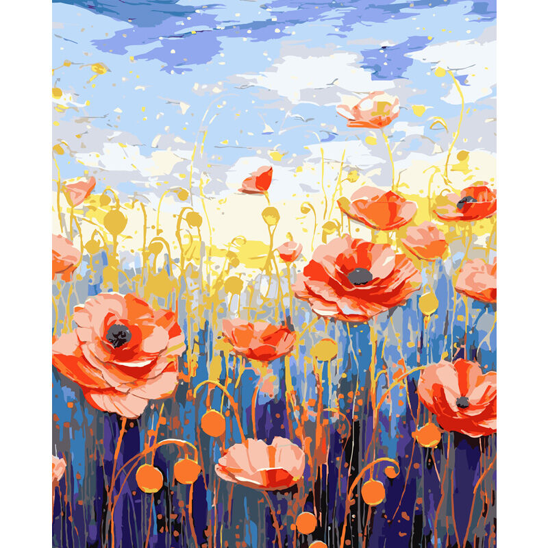 Malowanie po numerach Maki 40x50cm
