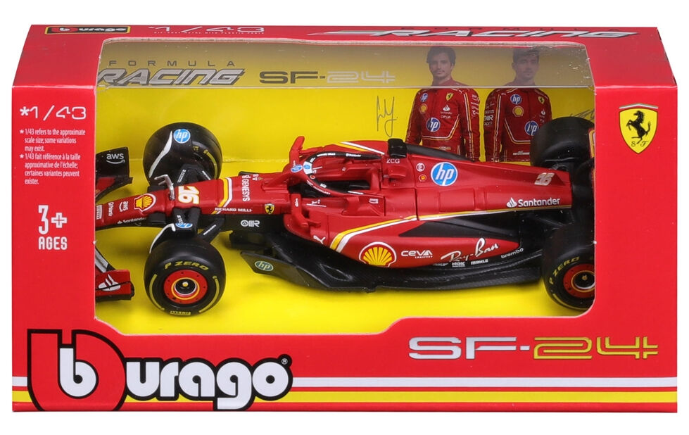 Burago Model 1:43 BOLID F1 Ferrari SF-24 Imola GP 2024 Charles Leclerc 18-36844