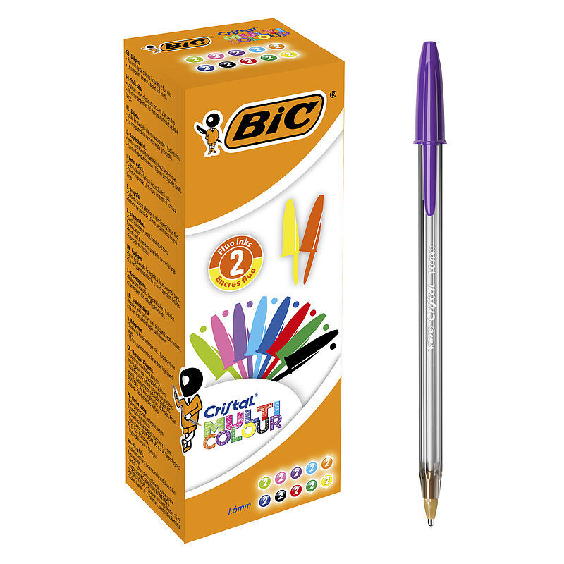 Długopis bic cristal multi colour mix kolorów pudełko 20szt